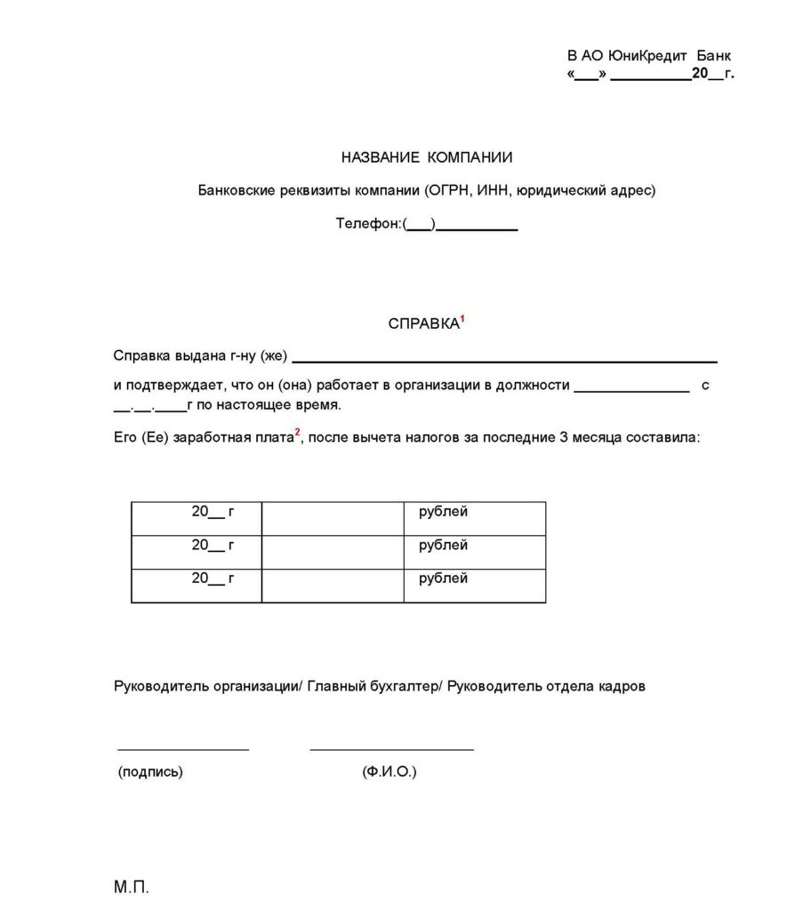 Юникредит банк зарплатный проект